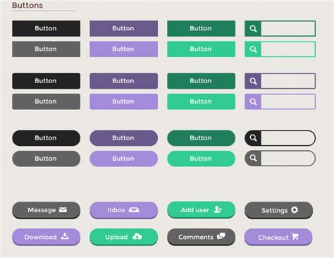 13 Flat Ui Buttons Download Web Elements Design Trends Premium