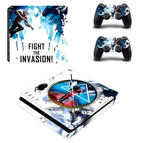 Ps4 Slim Console And Controllers Skin Set Vinyl Decal Sticker For