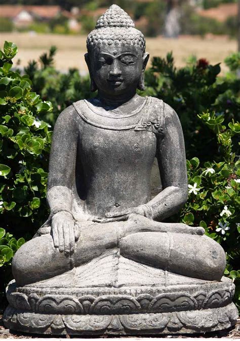 Sold Stone Garden Buddha Statue 32 67ls29 Hindu Gods And Buddha Statues