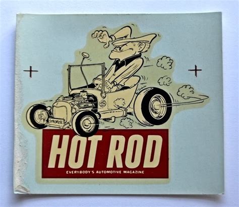 Hot Rod Magazine And Stroker Water Transfer Decal Hot Rods Vintage