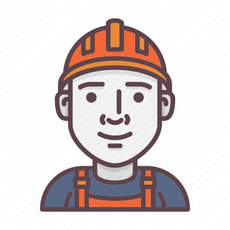 Avatar Builder Building Construction Engineer Profession Worker Icon