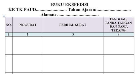 CONTOH BUKU EKSPEDISI SEKOLAH TAHUN AJRAN 2017-2018 | Buih ...