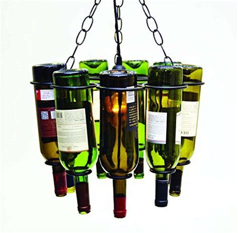 Hanging Wine Bottle Socket Set Pendandant Lamp Holds 9 Empty Wine