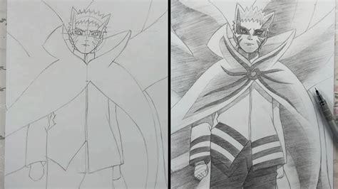 How To Draw Naruto Uzumaki In Baryon Mode With Ease Boruto Ssart1