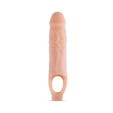performance plus 9 inch silicone cock sheath penis extender vanill