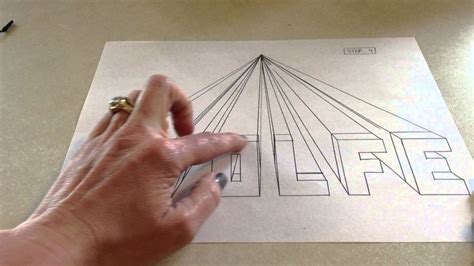 Instructions For Drawing 3 Dimensional Names Perspective Art