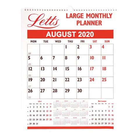 Buy Letts Large Monthly Planner 2020 20 Tlmp 20 Tlmp 5012935353620