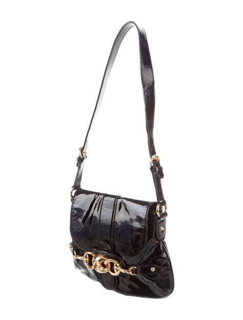 Gucci Patent Horsebit Flap Bag Handbags Guc158504 The Realreal
