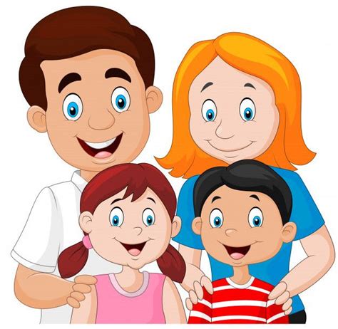 Dibujos Animados De Familia Feliz Vector Premium Familia Feliz Dibujo