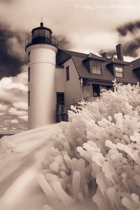Fine Art Photography Lighthouse Winter Michigan Point Betsie