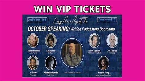 Win Vip Tickets Speaking Writing Podcaster Bootcamp With Corey