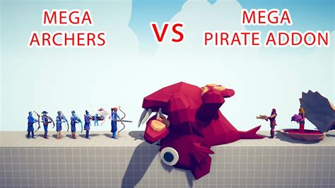 Mega Archers Team Vs Mega Pirate Addon Team Totally Accurate Battle