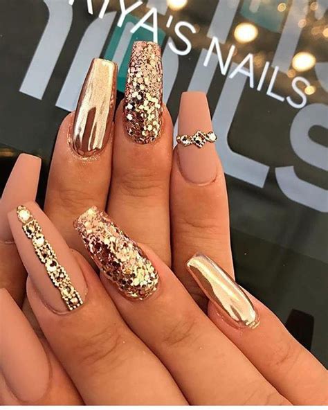 So Pretty ”gelnaildesigns” Gold Nail Designs Gold Nails Golden Nails