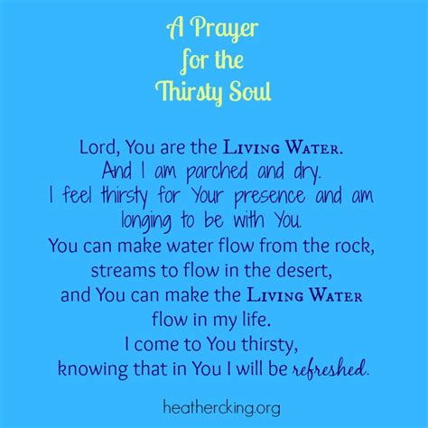 25 Bible Verses And A Prayer For The Thirsty Soul Heather C King