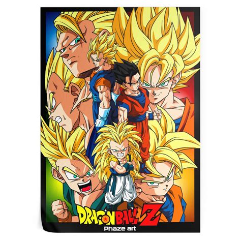 Dragon Ball Posters Saiyan Fusion Dbz Store Dragon Ball Store