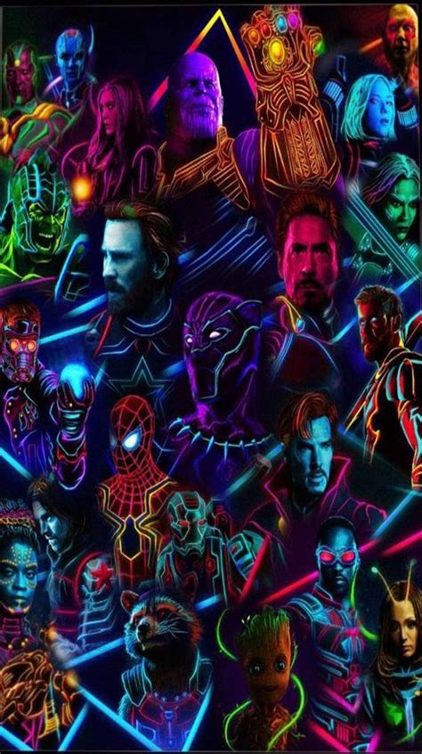 Avengers Neon Android Wallpapers Wallpaper Cave