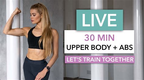 MIN UPPER BODY ABS Let S Train Together No Equipment I Pamela Reif YouTube