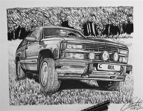 Heres A Drawing Of A Chevy Tahoe Love This Car In My Opinion I Drew