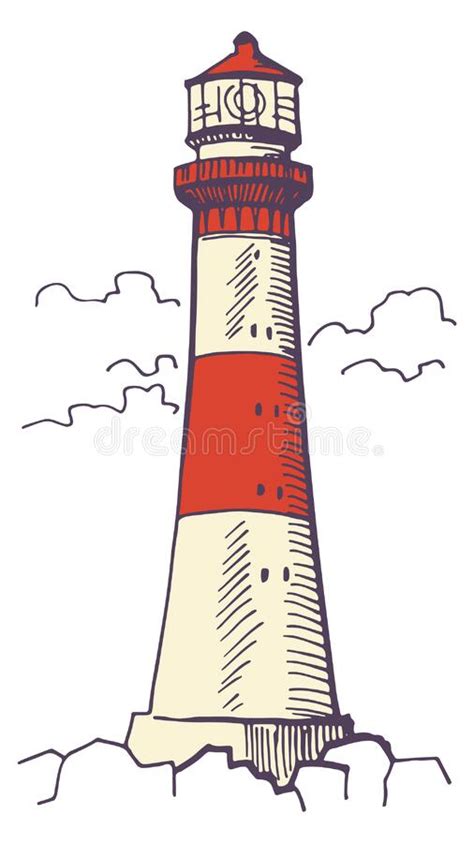 Lighthouse Coast Outline Stock Illustrations 2274 Lighthouse Coast