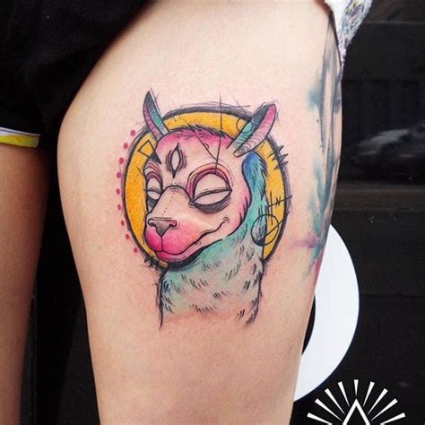 Abstract Tattoo Watercolor Tattoo Llama Tattoo Animal Tattoos