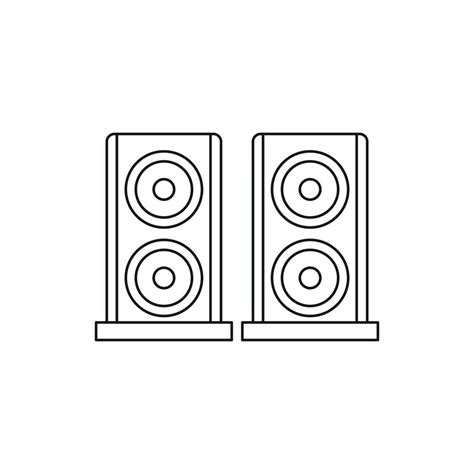 Two Audio Speakers Icon Outline Style 14490491 Vector Art At Vecteezy