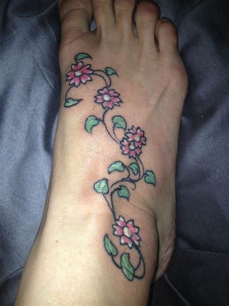 Foot Flower Tattoo Foot Tattoo Tattoos Flower Foot Tattoo