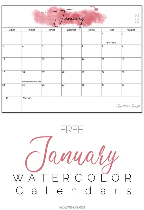 monthly calendar printables  options