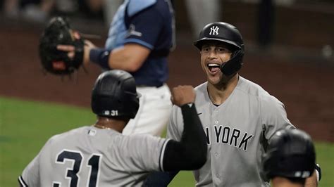 Giancarlo Stanton Hits Bomb Of Home Run Gets Yankees Back Into Game 2