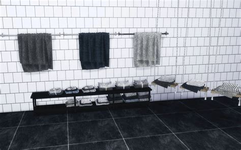 Sims 4 Ccs The Best Bathroom Towels Set Conversion By Novvvas