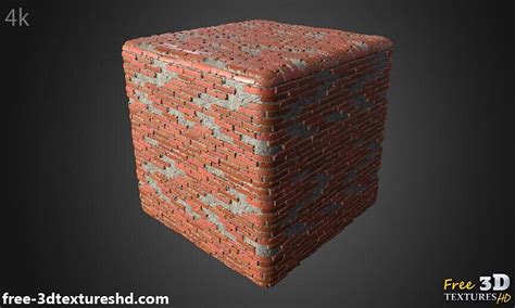 3d Textures Pbr Free Old Brick Wall With Unstack Bricks 3d Texture
