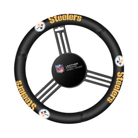 Fremont Die Nfl Pittsburgh Steelers Leather Steering Wheel Cover For