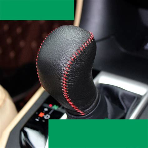 Lsrtw2017 Cowl Leather Car Gear Lever Cover For Toyota Highlander 2013