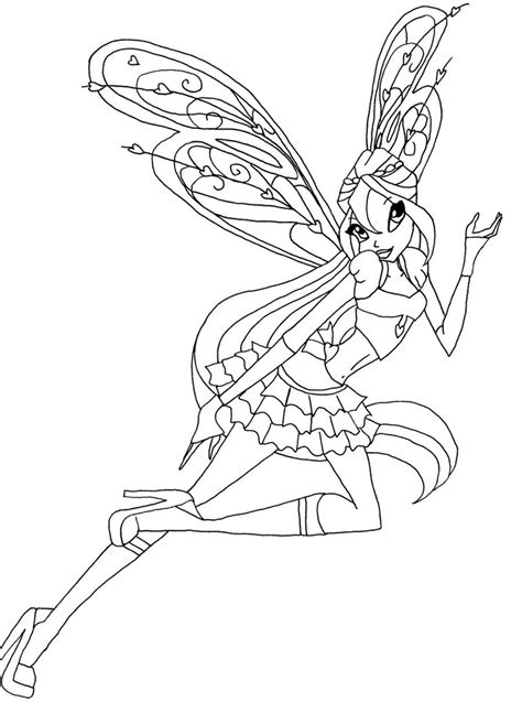 Coloriage Bloom Believix Winx à imprimer