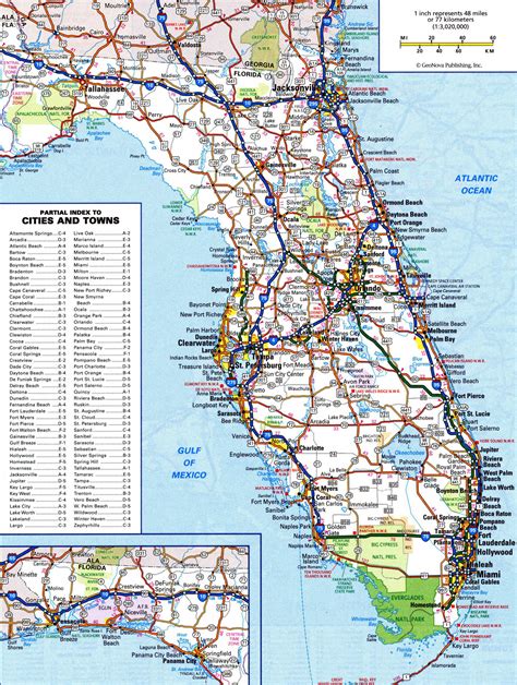 Map Of Florida With Highways Map Vectorcampus Map
