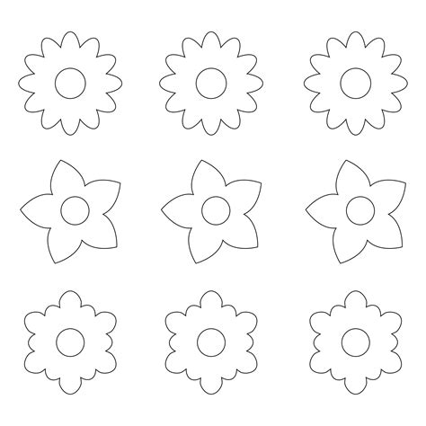 Free printable flowers template