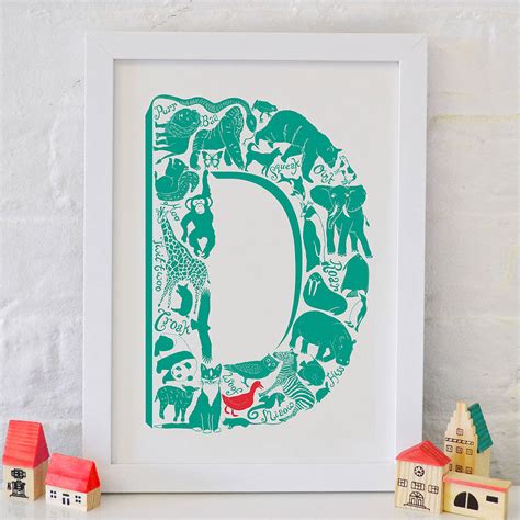 Animal Alphabet Letter D By Lucy Loves This | notonthehighstreet.com