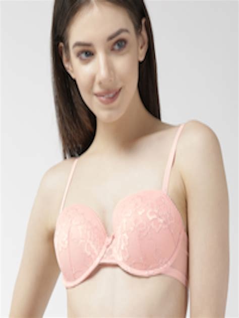 Buy Marks Spencer Pink Lace Underwired Lightly Padded Balconette Bra