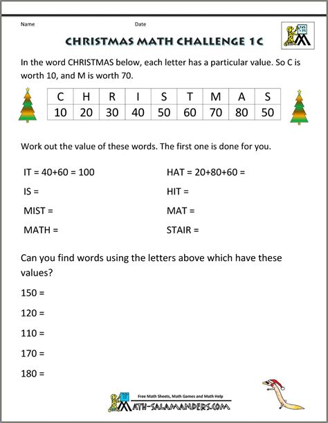 Christmas Math Worksheets Coordinates Worksheet Resume Examples