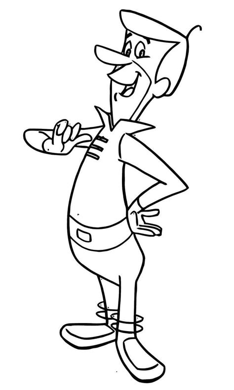 George Jetson Coloring Page Colorear Jetsons Jetson Supersonicos