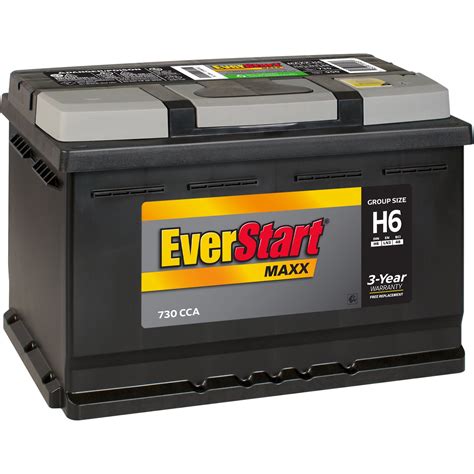 everstart maxx lead acid automotive battery group size h6 12 volt 730 cca