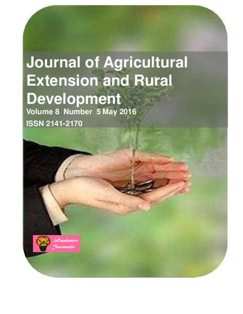 Pdf Journal Of Agricultural Extension And Rural Development Remezan