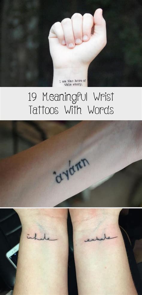 Tattoos on the hand can be single letters, words that move with the sinews, a design on a finger, or any number of other things. 19 Meaningful Wrist Tattoos With Words - Tattoo | Bineyy ...