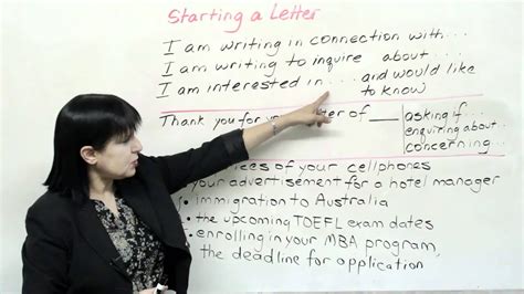 A formal letter is a type of communication between a company and an individual or between individuals and companies, such as contactors, clients, customers and. Writing in English - How to Start Any Letter - YouTube