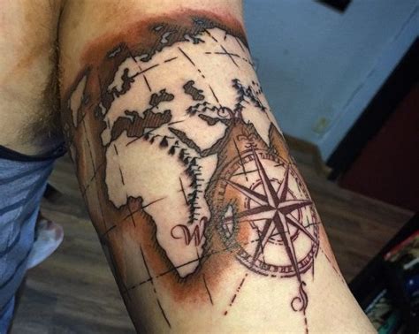 World Map Tattoo Design Tatoo Tatuagem Tatuagem Significados E Tatuagem B Ceps Interior