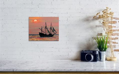 Caribbean Pirate Ship Poster By Susan Delain