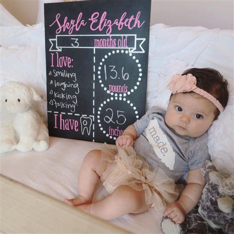 Monthly Chalkboard To Track Your Little One