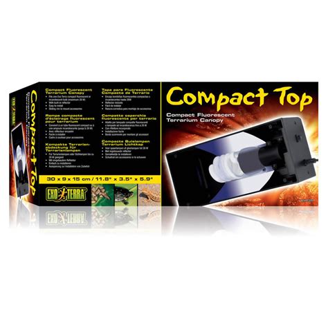 The exo terra compact top canopy is a compact fluorescent terrarium canopy designed for use a combination of two (2) different exo terra repti glo compact fluorescent bulbs can be used to create. Exo Terra Compact Top Canopy 30cm PT2225 | Livefood UK Ltd.