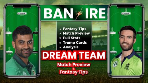 BAN Vs IRE Dream11 Team Prediction 1st T20I Match Possible 11 Player