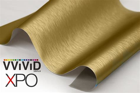 VViViD Gold Brushed Metallic Steel Vinyl Wrap Roll with Air Release ...