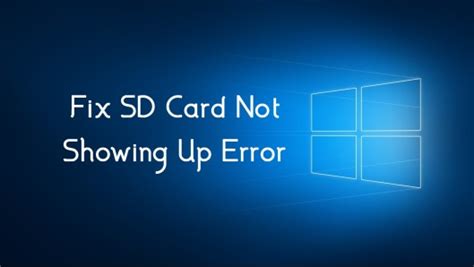 Fix Sd Card Not Showing Up Error In Windows Kodi Error